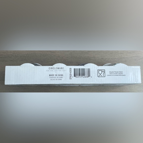 Circleware Brackston Radiance Pearl 1.6oz Clear Luster Shot Glass Set of 4 NEW - Picture 7 of 7